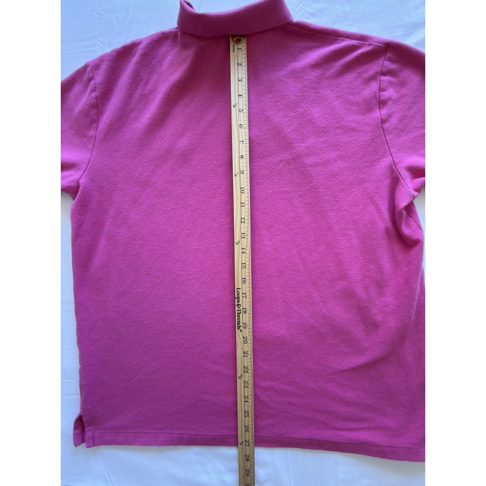 Lauren Ralph Lauren Mens XL, Pink, Cotton Pique, Short Sleeve, Crest Polo Shirt - Picture 9 of 10